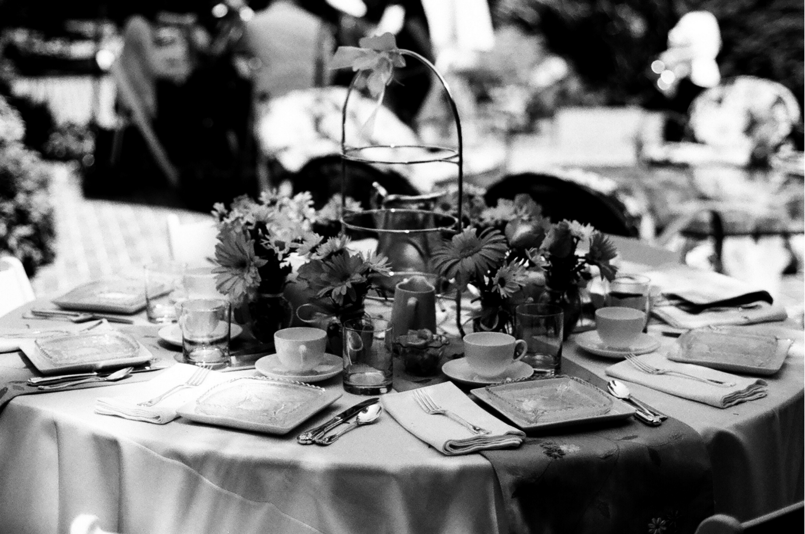 afternoon tea set black and white vintage