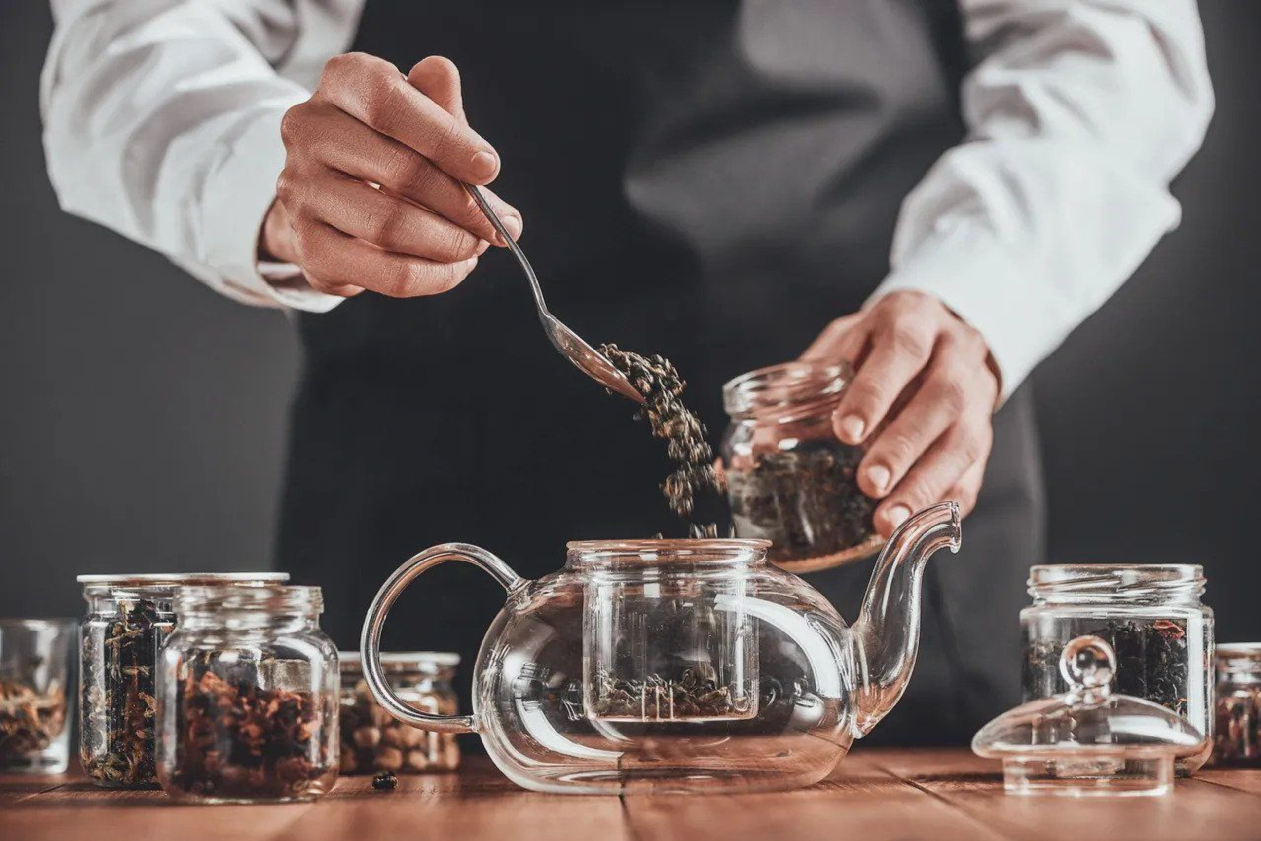 brewing loose-leaf tea