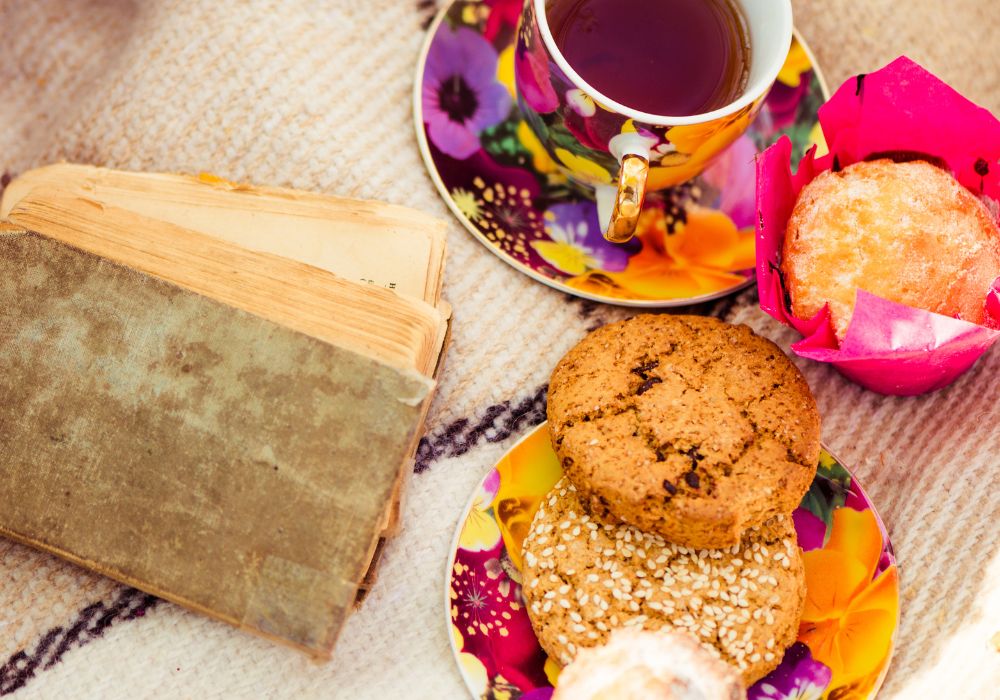 fall tea and pastries