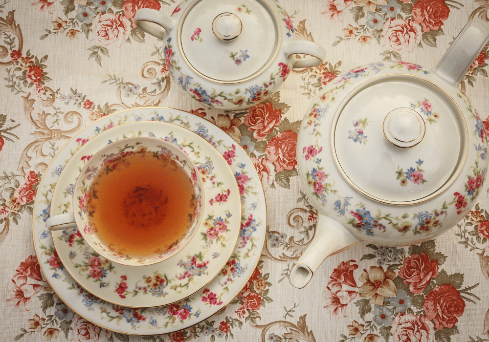 floral tea set