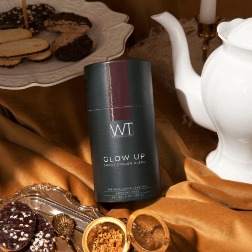 glow up beauty tea with ginger
