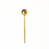 luxury long iced teaspoon in gold