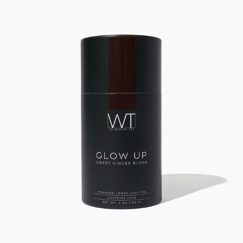 GLOW UP Sweet Ginger Loose Leaf herbal tea for beauty and health luxury tube