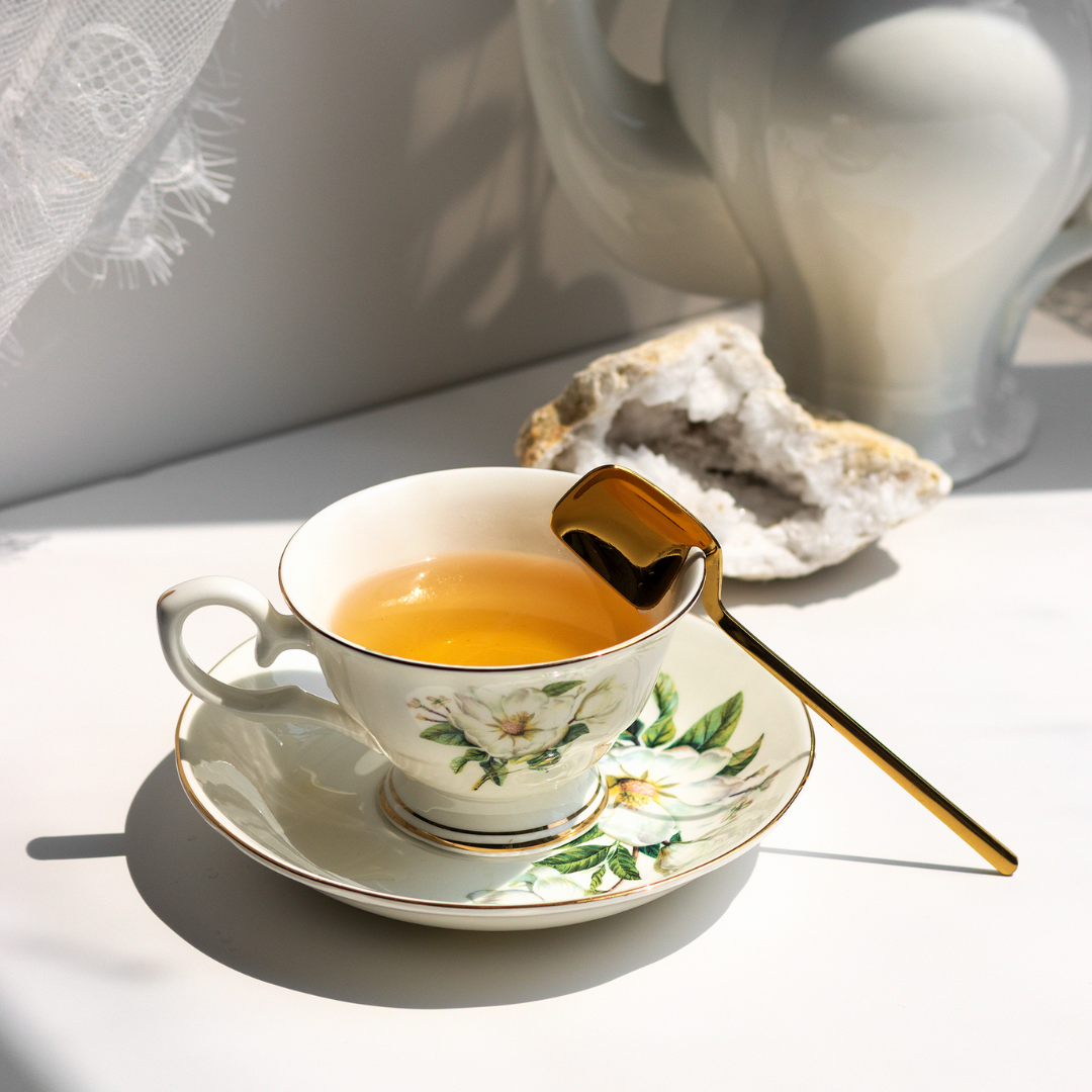 unique gold teaspoon for tea